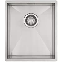 Fregadero de Cocina Mizzo Quadro | Acero Inoxidable 304 | Montaje Bajo o Sobre Encimera o al Ras | Radio 0mm | 1 Seno…
